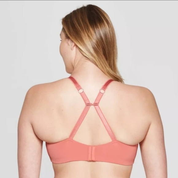 Auden The Bliss Wireless Lightly Lined Women's Rose Pink Bra Size 38D EUC - Picture 3 of 16